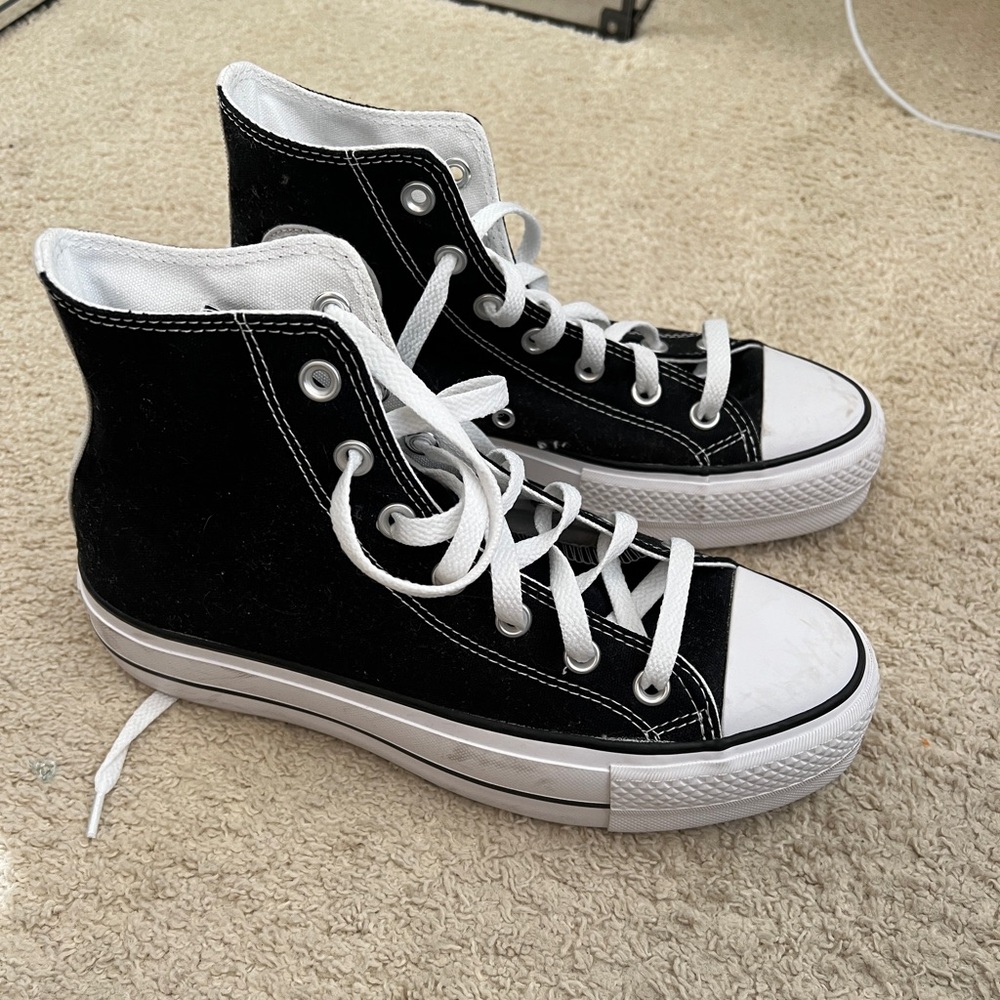 Black Platform Converse W8